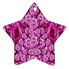 Happy Florals  Giving  Peace Ornate Star Ornament (two Sides) by pepitasart