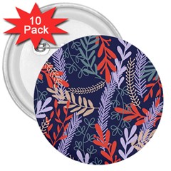 Summer Leaves 3  Buttons (10 Pack)  by charliecreates