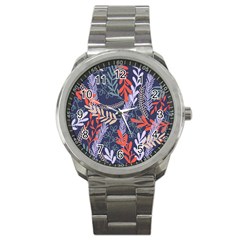 Summer Leaves Sport Metal Watch by charliecreates