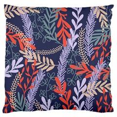 Summer Leaves Large Flano Cushion Case (two Sides) by charliecreates