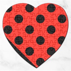 Bug Cubism Flat Insect Pattern Jigsaw Puzzle (heart) by BangZart