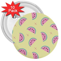 Watermelon Wallpapers  Creative Illustration And Pattern 3  Buttons (10 Pack)  by BangZart