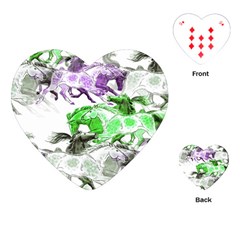 Horse Animal World Green Playing Cards Single Design (heart) by BangZart