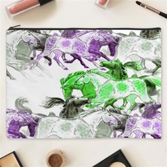 Horse Animal World Green Cosmetic Bag (xxxl) by BangZart