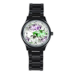 Horse Animal World Green Stainless Steel Round Watch by BangZart