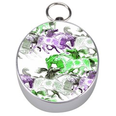 Horse Animal World Green Silver Compasses by BangZart