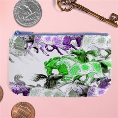 Horse Animal World Green Large Coin Purse by BangZart