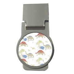 Dinosaur Animal Art Pattern Money Clips (round)  by BangZart