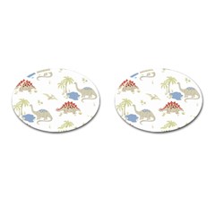 Dinosaur Animal Art Pattern Cufflinks (oval) by BangZart