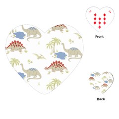 Dinosaur Animal Art Pattern Playing Cards Single Design (heart) by BangZart