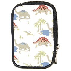 Dinosaur Animal Art Pattern Compact Camera Leather Case by BangZart