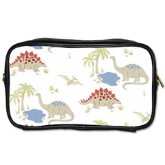 Dinosaur Animal Art Pattern Toiletries Bag (two Sides) by BangZart