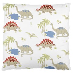 Dinosaur Animal Art Pattern Large Flano Cushion Case (two Sides) by BangZart