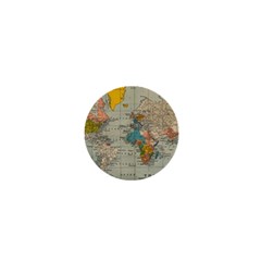 World Map Vintage 1  Mini Buttons