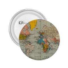 World Map Vintage 2 25  Buttons by BangZart