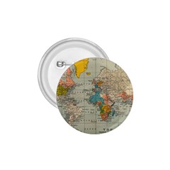 World Map Vintage 1 75  Buttons by BangZart