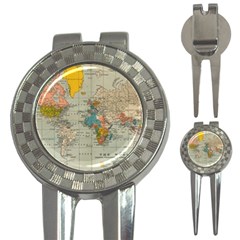 World Map Vintage 3-in-1 Golf Divots by BangZart