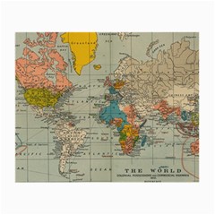 World Map Vintage Small Glasses Cloth