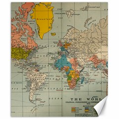 World Map Vintage Canvas 20  X 24 