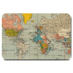 World Map Vintage Large Doormat  by BangZart