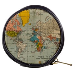 World Map Vintage Mini Makeup Bag by BangZart