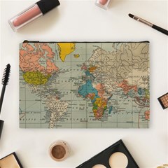 World Map Vintage Cosmetic Bag (large)