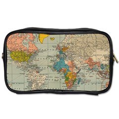 World Map Vintage Toiletries Bag (one Side)