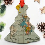 World Map Vintage Ornament (Christmas Tree)  Front