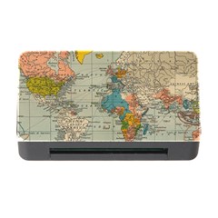 World Map Vintage Memory Card Reader With Cf