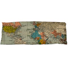 World Map Vintage Body Pillow Case (dakimakura)