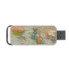 World Map Vintage Portable Usb Flash (one Side) by BangZart