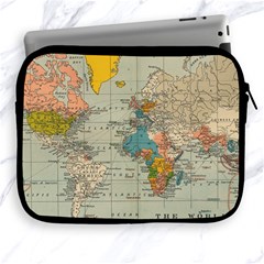 World Map Vintage Apple Ipad 2/3/4 Zipper Cases by BangZart