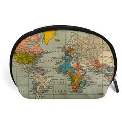 World Map Vintage Accessory Pouch (large) by BangZart