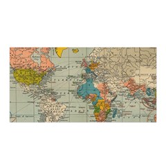 World Map Vintage Satin Wrap