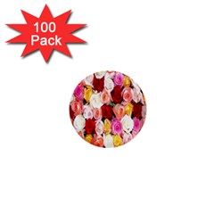 Roses Color Beautiful Flowers 1  Mini Buttons (100 Pack)  by BangZart