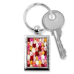 Roses Color Beautiful Flowers Key Chain (rectangle)