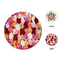 Roses Color Beautiful Flowers Playing Cards Single Design (round)