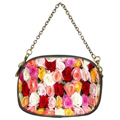 Roses Color Beautiful Flowers Chain Purse (one Side)