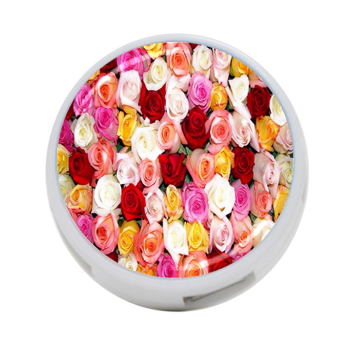 Roses Color Beautiful Flowers 4-Port USB Hub (Two Sides)