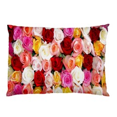 Roses Color Beautiful Flowers Pillow Case (two Sides)