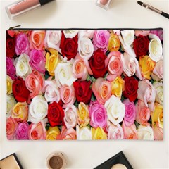 Roses Color Beautiful Flowers Cosmetic Bag (xxxl) by BangZart