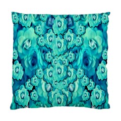 Happy Florals  Giving  Peace Ornate In Green Standard Cushion Case (one Side)