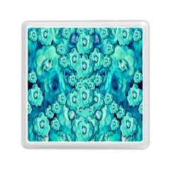 Happy Florals  Giving  Peace Ornate In Green Memory Card Reader (square) by pepitasart