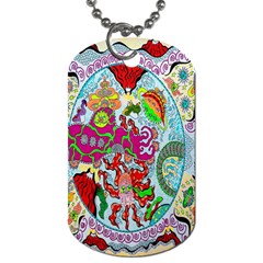 Supersonic Volcanic Splash Dog Tag (one Side) by chellerayartisans