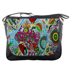 Supersonic Volcanic Splash Messenger Bag by chellerayartisans