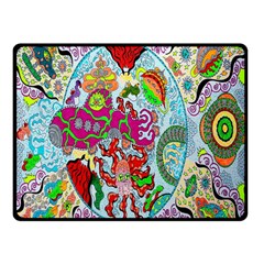 Supersonic Volcanic Splash Double Sided Fleece Blanket (small)  by chellerayartisans