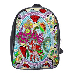 Supersonic Volcanic Splash School Bag (large) by chellerayartisans