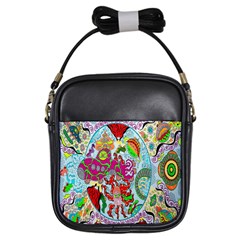 Supersonic Volcanic Splash Girls Sling Bag by chellerayartisans