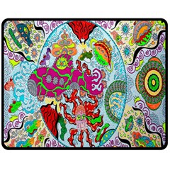 Supersonic Volcanic Splash Fleece Blanket (medium)  by chellerayartisans