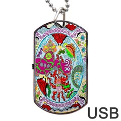 Supersonic Volcanic Splash Dog Tag Usb Flash (two Sides) by chellerayartisans